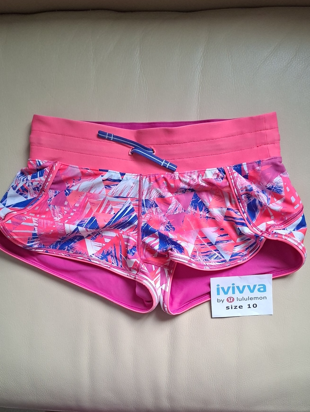 Ivivva by Lululemon🍋Reversible Swim Shorts UPF 50 Drawcord